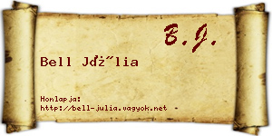 Bell Júlia névjegykártya